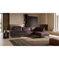 OTTO home Ecksofa OTTO HOME "OLAND L-Form, B: 289 cm, Skandi-Design", braun (dunkelbraun), B:289cm H:85cm T:210cm, Struktur weich (100% Polyester);Luxus-Microfaser (100% Polyester);Webstoff (100% Polyester), Sofas, Ecksofa, Struktur, Flachgewebe, Luxus-Microfaser,