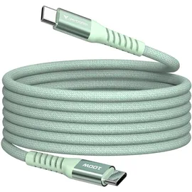Verbatim Sync&Charge 100W 120cm USB-C/USB-C Magnetic grün 31855