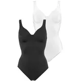 Nuance T-Shirt-Body Damen schwarz+weiß Gr.95