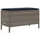 vidaXL Garten-Fußhocker Grau und Marineblau 80 x 38 x 42 cm PE-Rattan