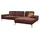 W.Schillig Ecksofa "run, Designsofa mit tollem Sitzkomfort, bequem, L-Form", rot (rosso marone z73), B:299cm H:88cm T:178cm, Longlife Xtra-Leder Z73: Naturwalkleder der Luxusklasse aus den erlesensten Rohhäuten.