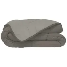 poyet motte made in france Poyet Motte Steppdecke, zweifarbig, Polyester, Taupe/Leinen, 240 x 260 cm, Motiv, Kollektion Calgary