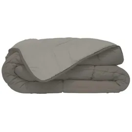 poyet motte made in france Poyet Motte Steppdecke, zweifarbig, Polyester, Taupe/Leinen, 240 x 260 cm, Motiv, Kollektion Calgary