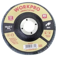 WorkPro WP407551 Fächerschleifscheibe Durchmesser 115 mm Bohrungs-Ø 22.2 mm