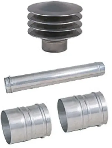 Pluggit Lamellenansaugturmset ESTT150 ? DN150 auf DN160 ? 460 mm ? Edelstahl ? f...