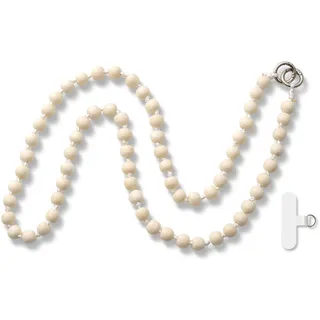 MORSUNBELA Handykette Perle Handykette 120 cm Handyband zum Umhängen Holzperlen Lanyard, für Schlüsselband Halsband Tascheband, Handyanhänger - Khaki
