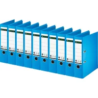 Leitz Ordner Pappe A4 180 Grad 80mm hellblau Packung