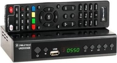Cabletech Digitaler TV-Empfänger DVB-T/T2 H.265 (DVB-T2), TV Receiver, Schwarz