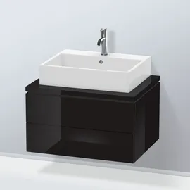 Duravit L-Cube 72x54,7cm, sw hgl, f Kons, 2 Schubkästen