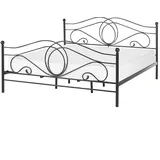 Beliani Metallbett schwarz 180 x 200 cm Lyra