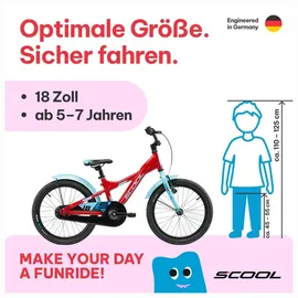 coolmobility gmbh S'cool XXlite 18 Zoll RH 28 cm rot/blau