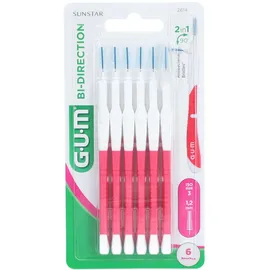Gum Bi-Direction Interdentalbürste 1,2 mm pink 6 St.
