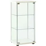 vidaXL Vitrine Hartglas Weiß