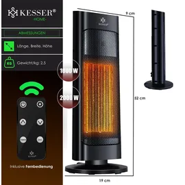 Kesser Heizlüfter 2000 W Schwarz