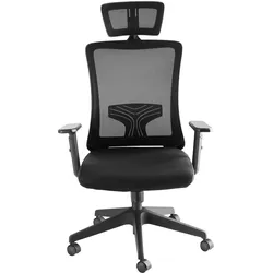 TECTAKE Bürostuhl Phoibe ergonomisch mit verstellbarer Kopfstütze  1