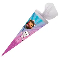 NESTLER Schultüte Gabby's Dollhouse rund mit Tüllverschluss 50cm