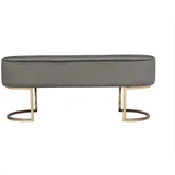 Kayoom Sitzbank, Grau, Textil, 105x42x40 cm, Esszimmer, Bänke, Sitzbänke