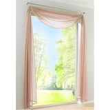 EZ GLAM Voile Querbehang Transparent Freihanddeko Gardinen 1PC Schals (H*B 145*500cm, Sand)