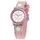 JACQUES FAREL ORG02STA 0 mm Stoffgehäuse Rosa Textilarmband Rosa onesize