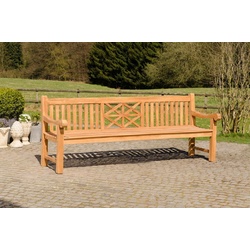 TPFGarden Gartenbank »Florence-XL«, Teak-Holz Garten Bank Sitzbank massiv Teakbank edel Breite 240cm braun 240 cm x 92 cm x 72 cm