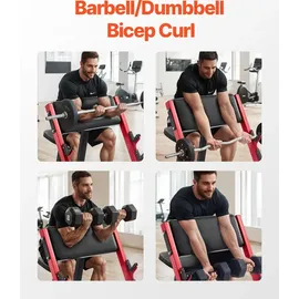 Vevor Preacher Curl Bank Schwarz