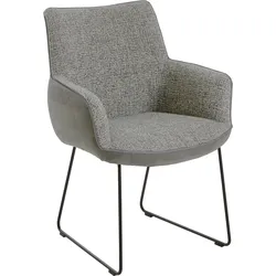 Esszimmerstuhl NIEHOFF SITZMÖBEL, grau (platingrau, ohne drehfunktion), B:62cm H:86cm T:62cm, Arizona (100% PES, Scheuertouren 75000, Pillingbildung 4, Abriebfestigkeit 4, Lichtbeständigkeit 4), Coco (100% PES, Scheuertouren 35000, Pillingbildung 4-5, Abriebfestigkeit 4-5, Lichtbeständigkeit 5), Stühle, 2er Set, Bezugskombination, Federkern, verschiedene Funktionen, Sh 50