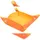 Rhodia 2x reversibler Taschenleerer IT Kunstleder, 12x12x4,5cm Tangerine 318954C
