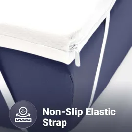 The White Stone Topper 140 x 200 cm Höhe 5 cm weiß