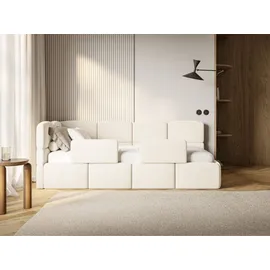 Selsey Kinderbett Cloudy 120 x 200 cm Kiefer Textil Creme