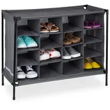 Relaxdays Schuhregal, grau