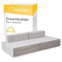 Dailydream Kindersofa Dailydream Dreambuilder Play-n-Sleep Spielsofa für Kinder grau