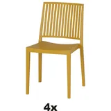 Siena Garden Stapelstuhl-Set Lane 4-teilig Mustard