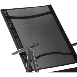 VCM Gartenstuhl 56 x 65 x 105 cm anthrazit klappbar 2 Stück