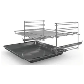 Bosch Herdset BOSCH Einbau-Backofen Teleskopauszug 3D-Heißluft + Induktionskochfeld Booster autark 60 cm