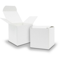 itenga Geschenkpapier 50x itenga Würfelbox aus Karton 6,5x6,5cm weiß Gastgeschenk