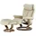 Stressless Relaxsessel mit Hocker Leder 81 x 111 x 77 cm creme