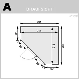 Karibu Infrarotkabine Anik mit Ofen + 2 Infrarotstrahler Natur