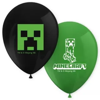 Minecraft: Creeper Ballonset - 8 Stück