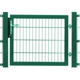 Floraworld Einzeltor Premium verzinkt Füllung Doppelstab 200x50 mm Torhöhe 160 cm grün