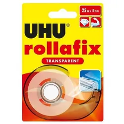 UHU Klebefilm rollafix transparent, inkl. Handabroller 19mm x 25m