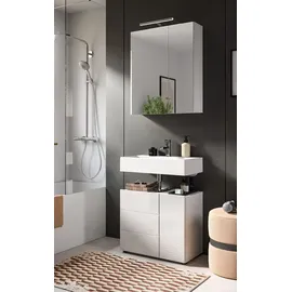 inn.furn Waschbeckenunterschrank weiß Hochglanz 60 cm Larik
