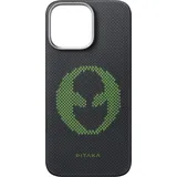 pitaka iPhone 16 Pro Tactile Woven Case Grün/Schwarz