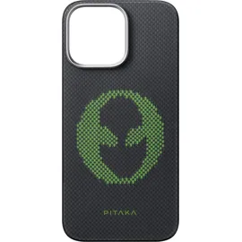 pitaka iPhone 16 Pro Tactile Woven Case Grün/Schwarz