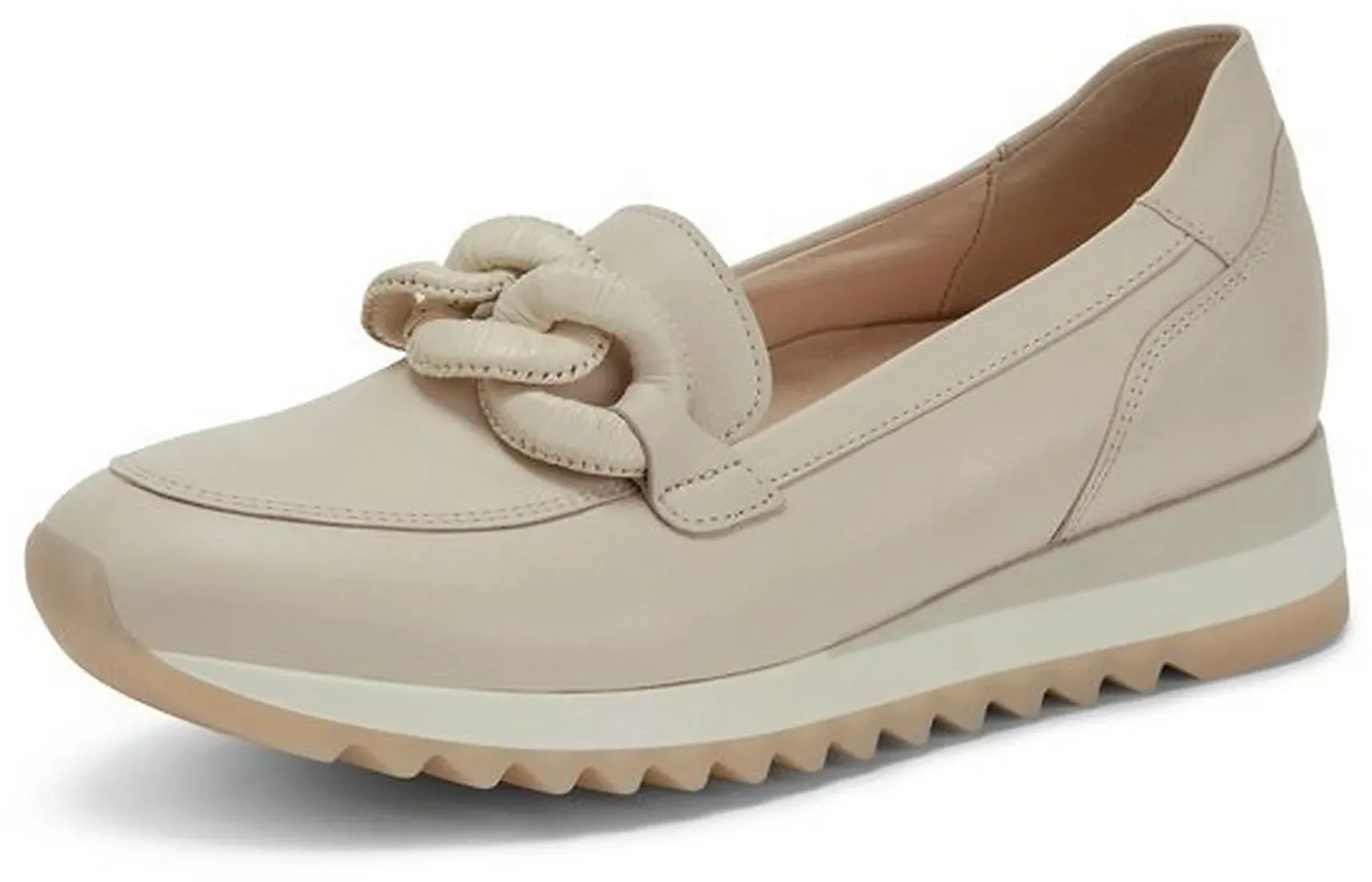 Les mocassins en cuir nappa veau  Gabor beige