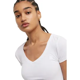 G-Star Base Kurzarm-T-Shirt Mit V-ausschnitt White M