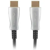 LANBERG HDMI-Kabel 20 m Schwarz/Silber