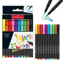 Faber-Castell Black Edition Filzstifte farbsortiert, 10 St.