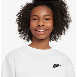 Nike Sportswear Club Fleece Sweatshirt Kinder 100 white/black M 137-147 cm