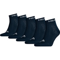 Head Unisex Quarter Socken, Vorteilspack - Kurzsocken, einfarbig Blau 43-46