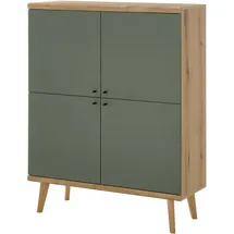 INOSIGN Highboard »MAVAS«, in moderner Trendfarbe, Griffe aus Metall (Schwarz), Höhe 134
